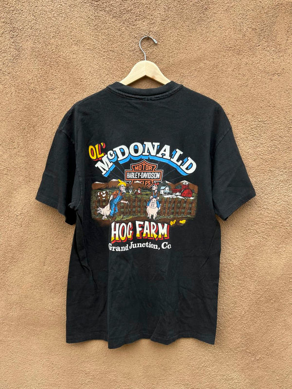 1994 Ol' McDonald Hog Farm Grand Junction, CO Harley Davidson T-shirt