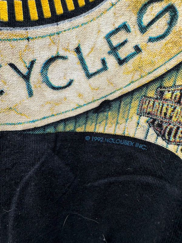 Live to Ride Harley Davidson Motorcycles 1992 T-shirt, as is