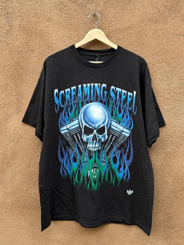 Screaming Steel Twin Engine 90's Johnny's Biker T-shirt