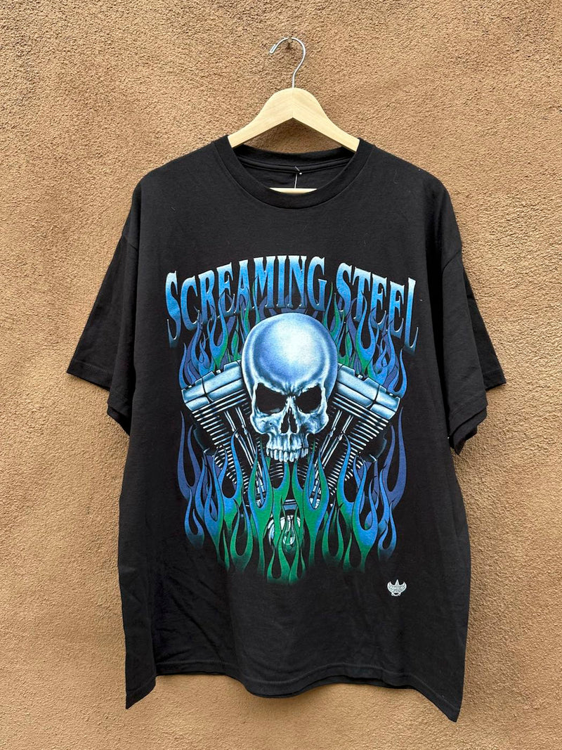 Screaming Steel Twin Engine 90's Johnny's Biker T-shirt