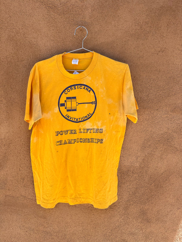 1985 Corsicana Power Lifting Champions T-shirt - as is