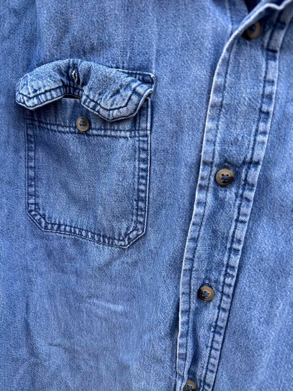 Denim Wrangler Button Up Shirt L/XL