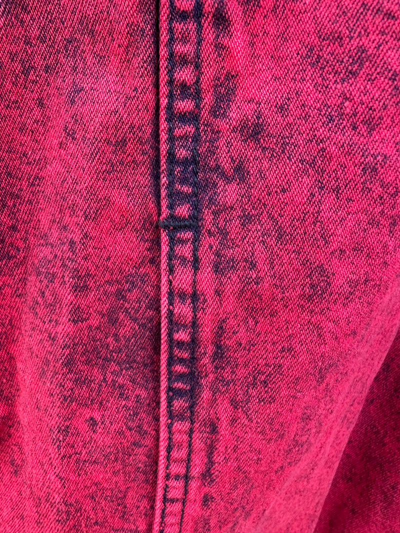 Acid Wash Red Sundance Denim Jacket
