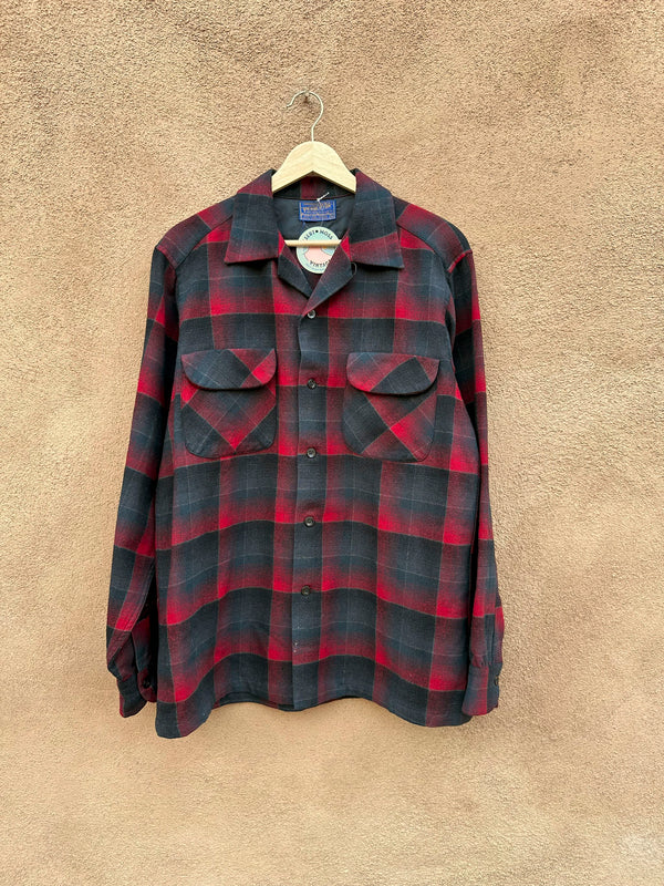 1960's Pendleton 100% Wool Board Shirt - Med