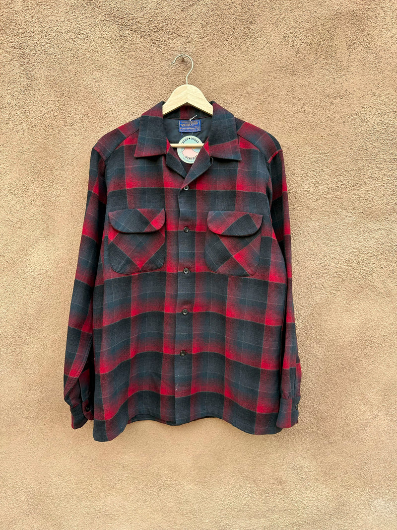 1960's Pendleton 100% Wool Board Shirt - Med