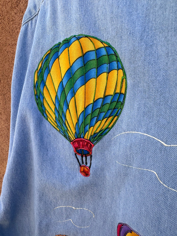 Hot Air Balloon Applique Denim Shirt