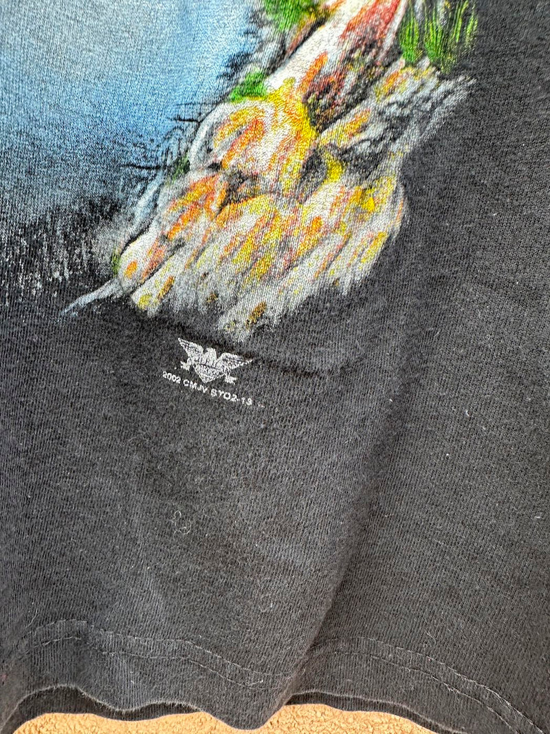 Sturgis 2002 Black Hills Rally Spirit Eagle American Biker T-shirt