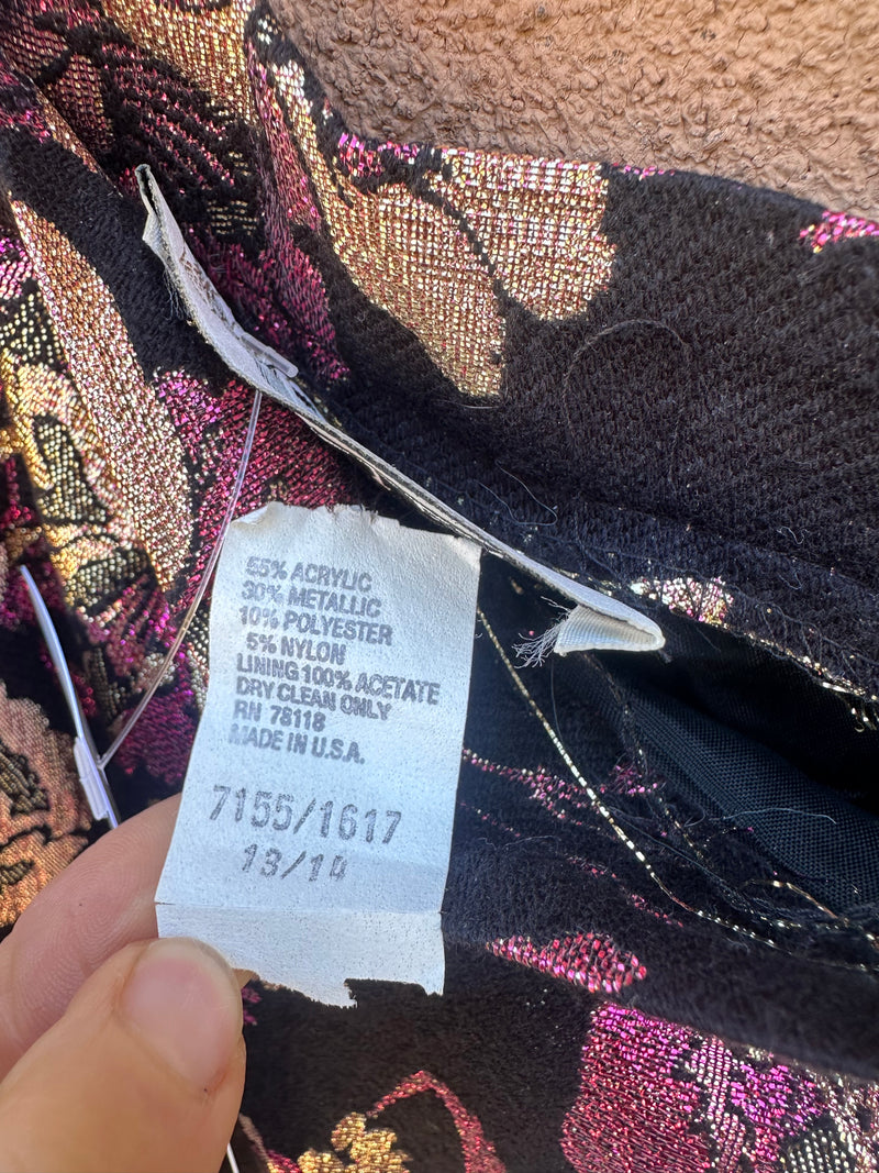 Ellen D. Metallic Weave Skirt