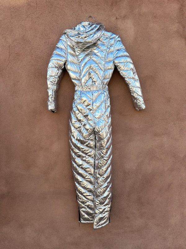 Silver Puffy Snow Suit