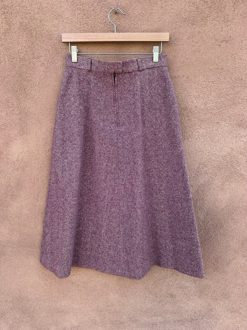 100% Pure Wool 1960's JH Collectibles Raspberry Skirt