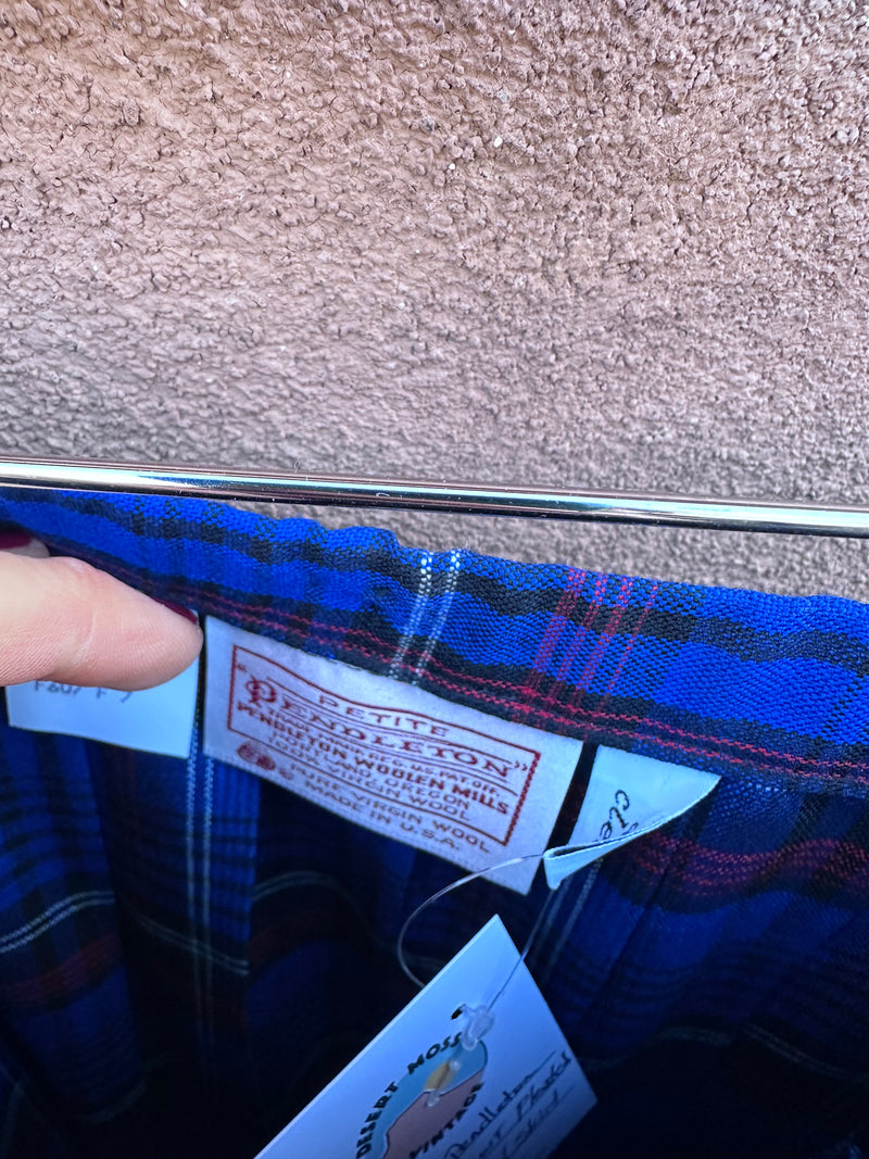 Petite Pendleton 1980's NWT Pleated Virgin Wool Skirt