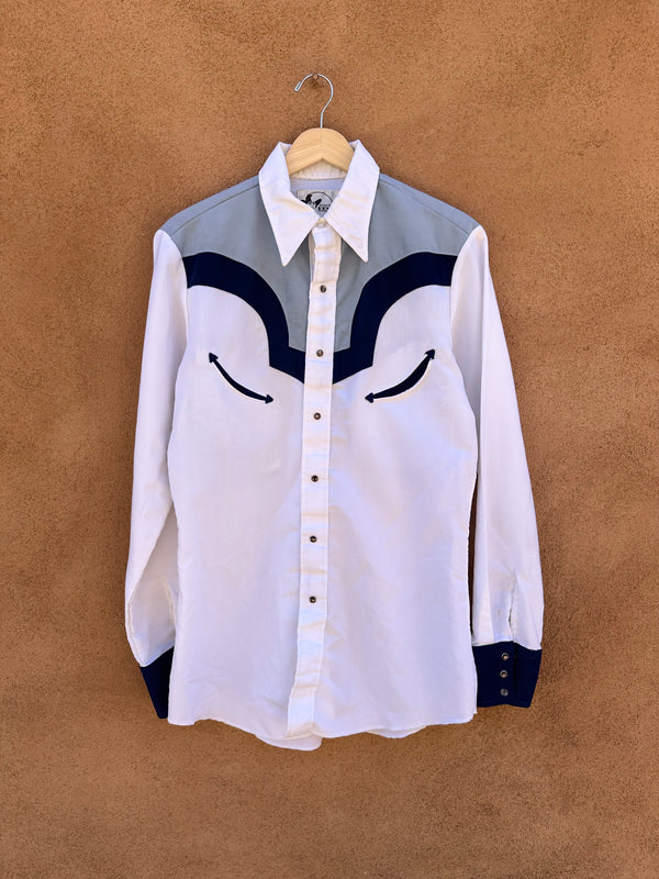 Denver Manufacturing Western Shirt with Blue Yokes