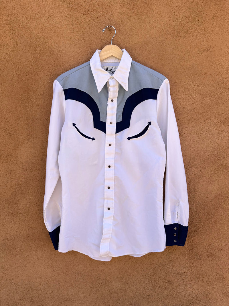 Denver Manufacturing Western Shirt with Blue Yokes