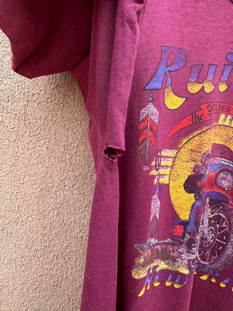 1989 Ruidoso Golden Aspen Rally Biker T-shirt
