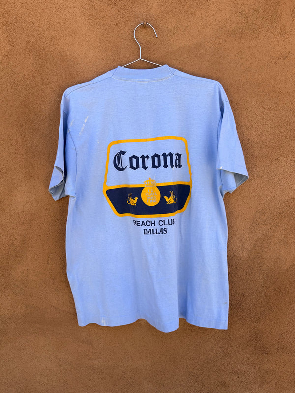 Corona Beach Club Early 90's T-shirt, Dallas - as is
