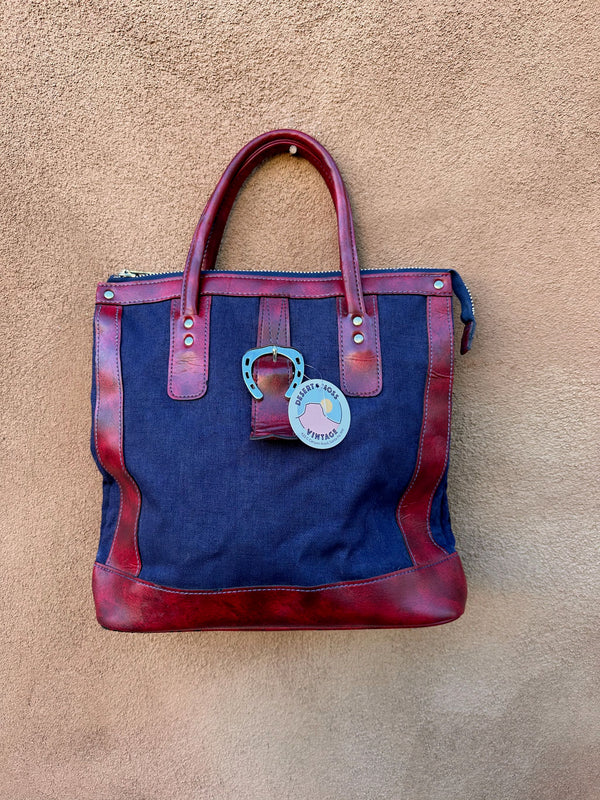 Canvas & Vinyl Travel Bag - 1970's