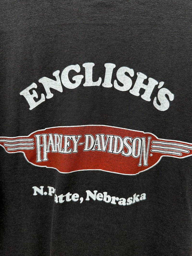 1970's Harley Davidson Patented T-shirt, English's HD - N. Platte, Nebraska