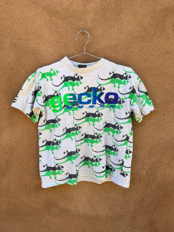 All Over Print Gecko Hawaii T-shirt