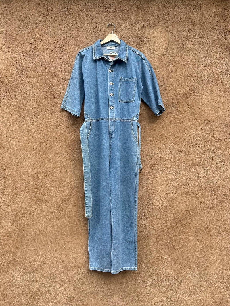Elena by L&L Denim Belted Jumpsuit