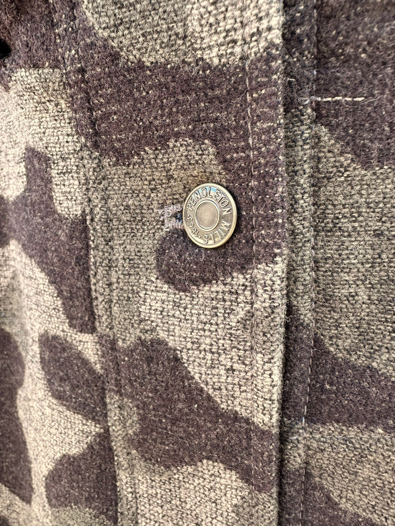 Camo Pendleton Hood Coat - 100% Virgin Wool