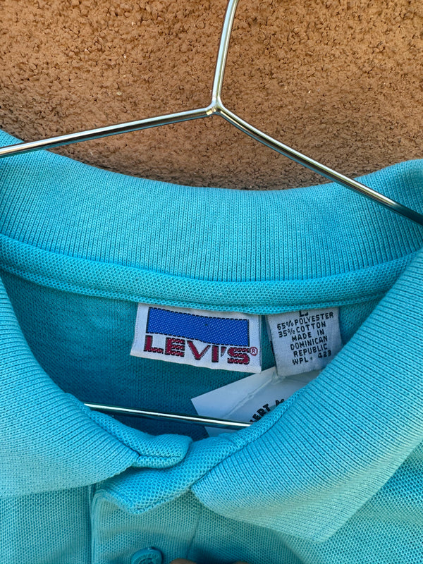 Levi's 1980's Sky Blue Polo Shirt