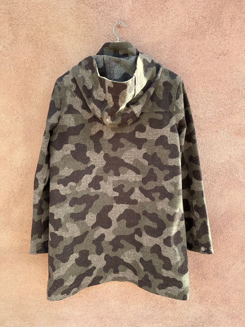 Camo Pendleton Hood Coat - 100% Virgin Wool