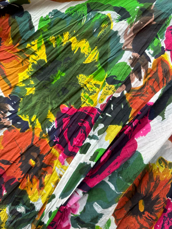 Colorful Cotton Maxi Skirt - Small