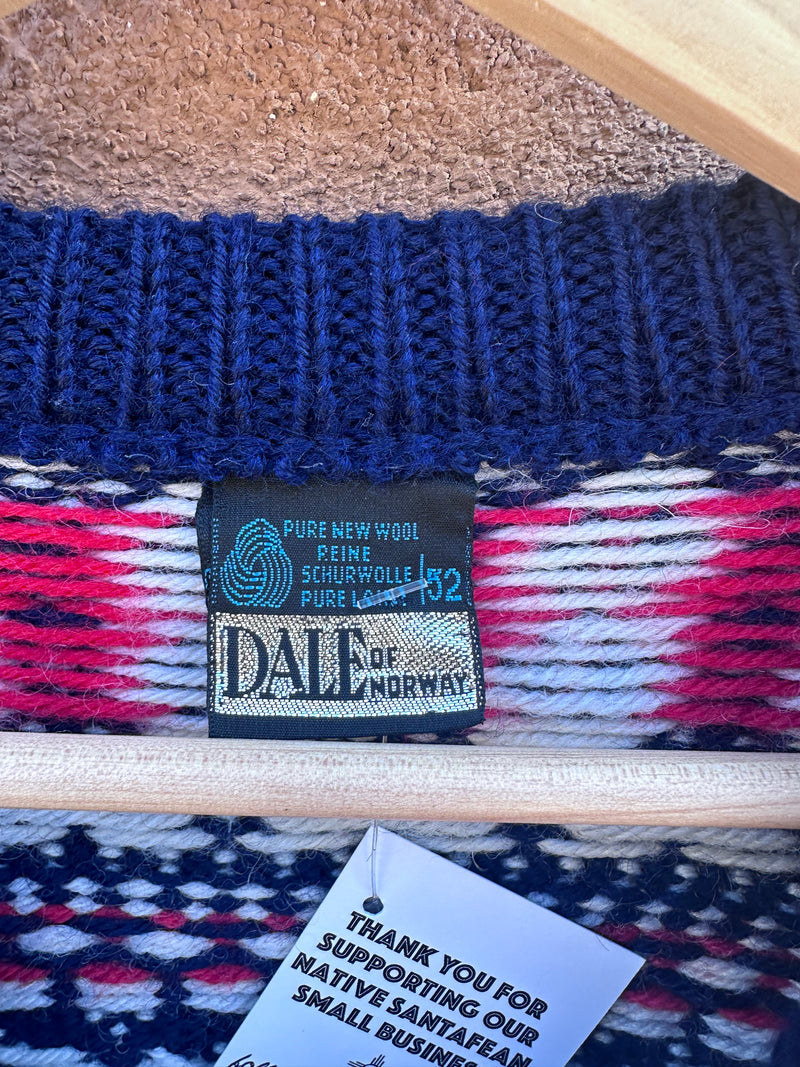 Dale of Norway Scandinavian Ski Sweater - 100% Wool