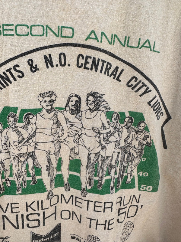 1980's New Orleans Saints & New Orleans Central City Lions 5 Kilometer Run T-shirt
