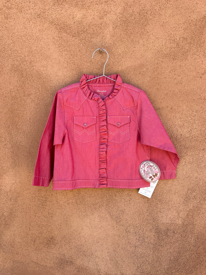 Red/Pink Wrangler Cowgirl Jacket with Ruffles - 3T