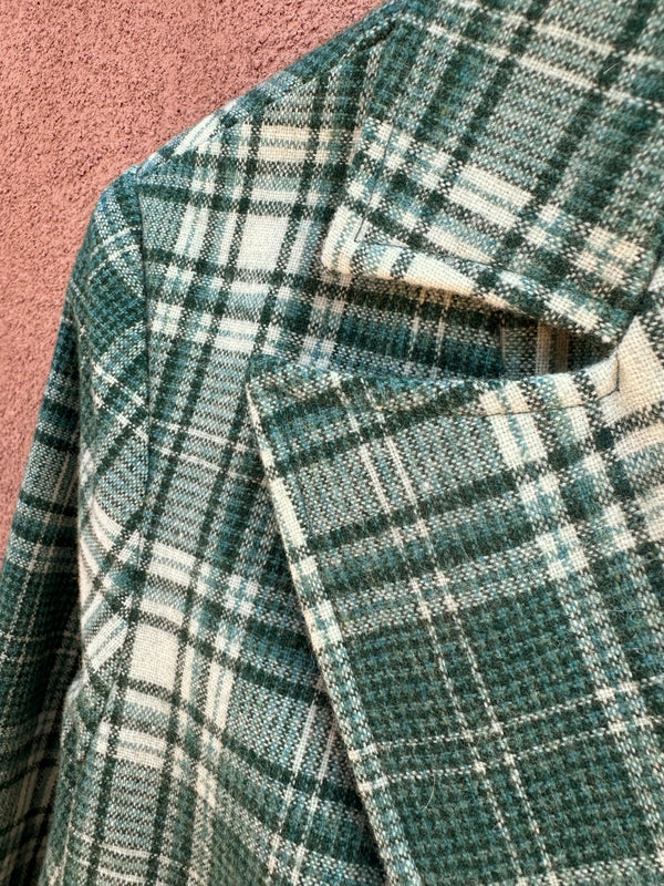 60's Era Plaid Wool Blazer by Vincenti