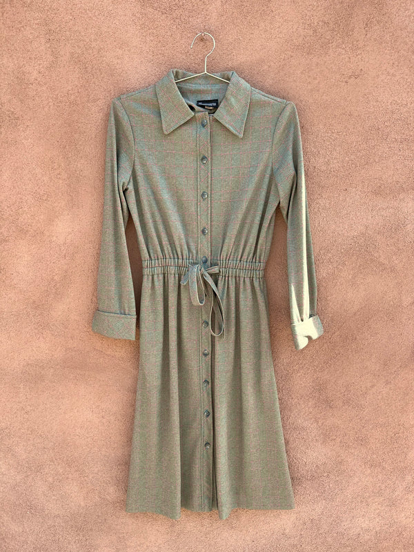 Plaid Samara Tie Dress - 1960's Era
