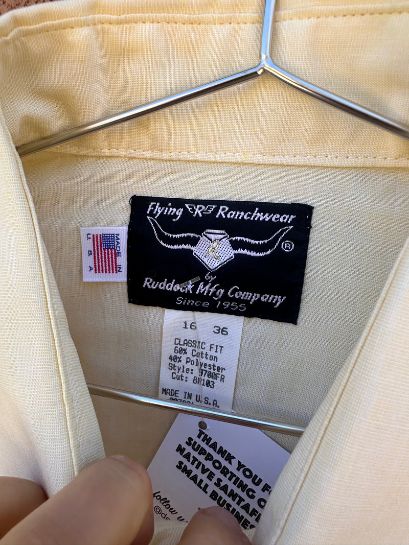 Yellow Flying R. Ranchwear Pearl Snap Western Shirt - Deadstock