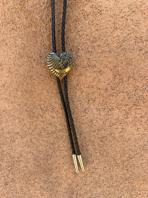 Textured Heart Bolo Tie