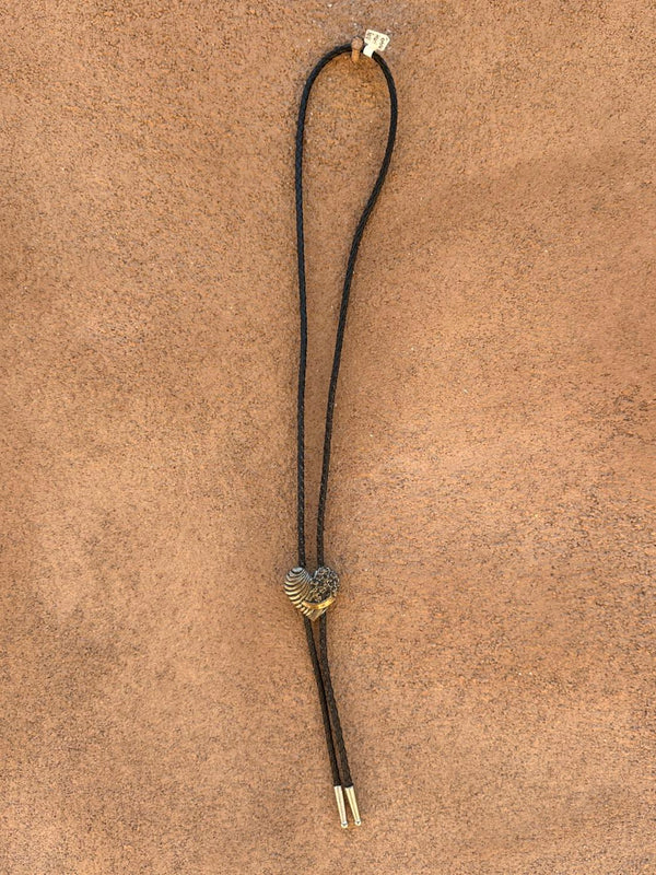 Textured Heart Bolo Tie
