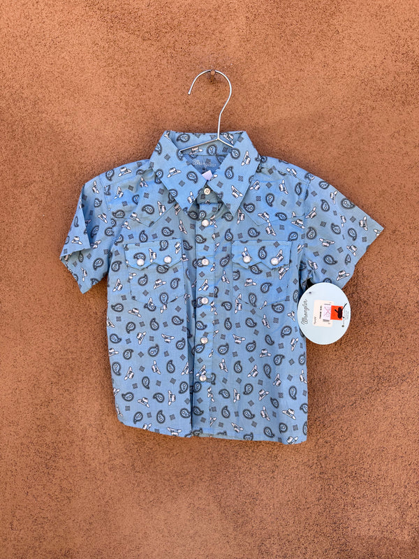 Paisley Cowboy Hat Pearl Snap Shirt - 18 months