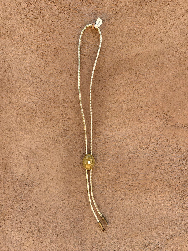 Brass Concho Bolo Tie