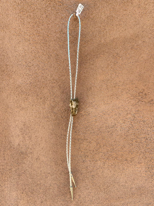 Heena Jasper Bolo Tie with Silver Cord