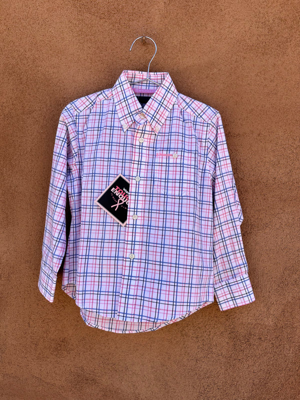 Pink/Black/Blue Plaid Wrangler Shirt