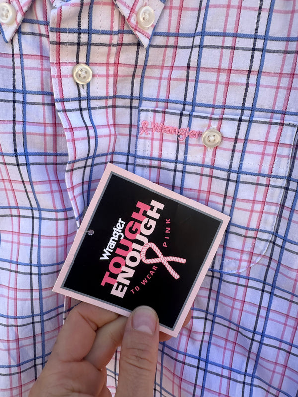 Pink/Black/Blue Plaid Wrangler Shirt