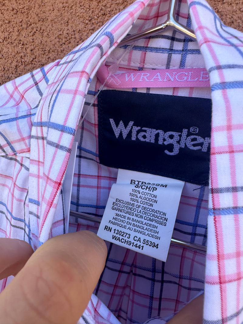 Pink/Black/Blue Plaid Wrangler Shirt