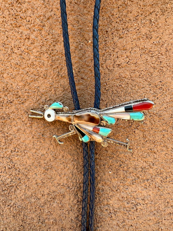 Zuni Roadrunner Bolo Tie