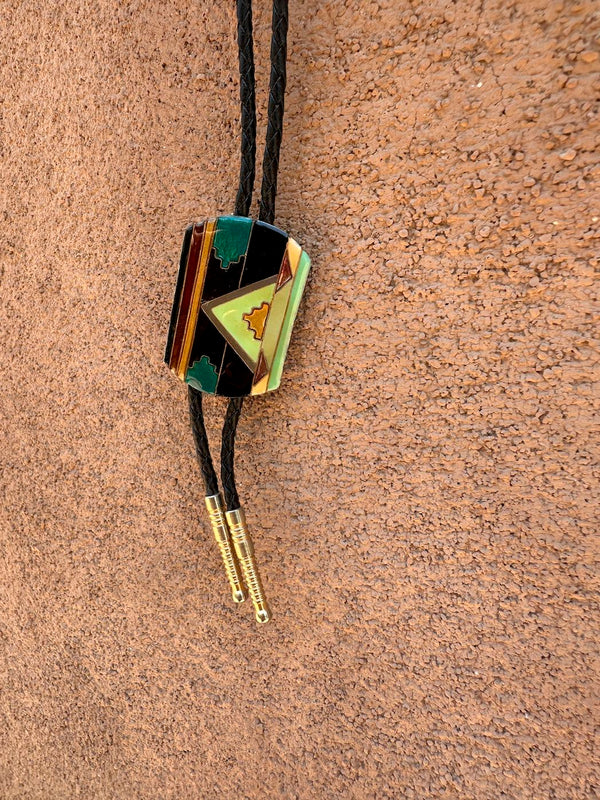 Southwest Style 80's Deco Bolo Tie