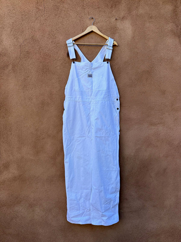 Rugged Blue White Denim Overalls - Made in USA