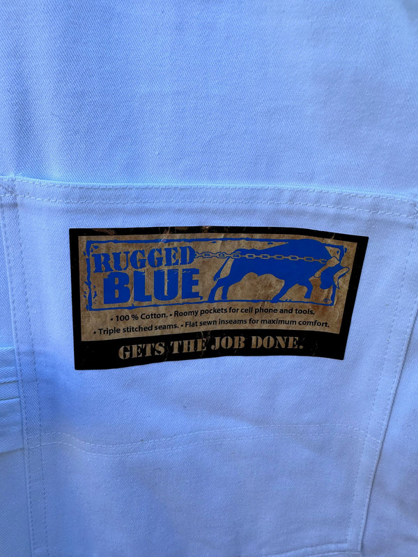 Rugged Blue White Denim Overalls - Made in USA
