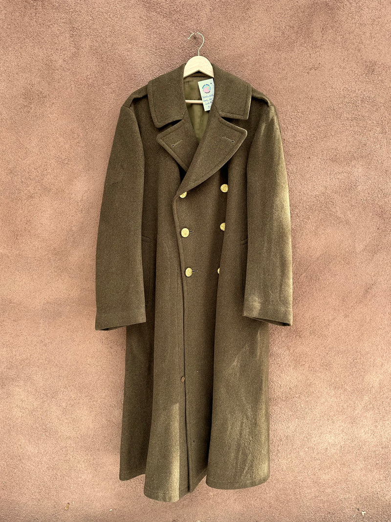 Authentic WWII Heavy Wool Coat - Long