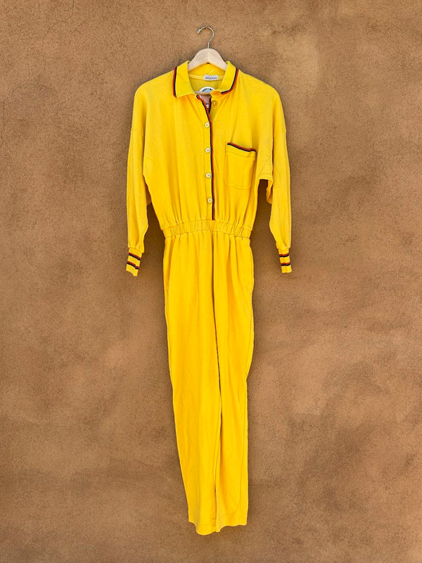 Yellow Saks Fifth Avenue 1980's Jumpsuit