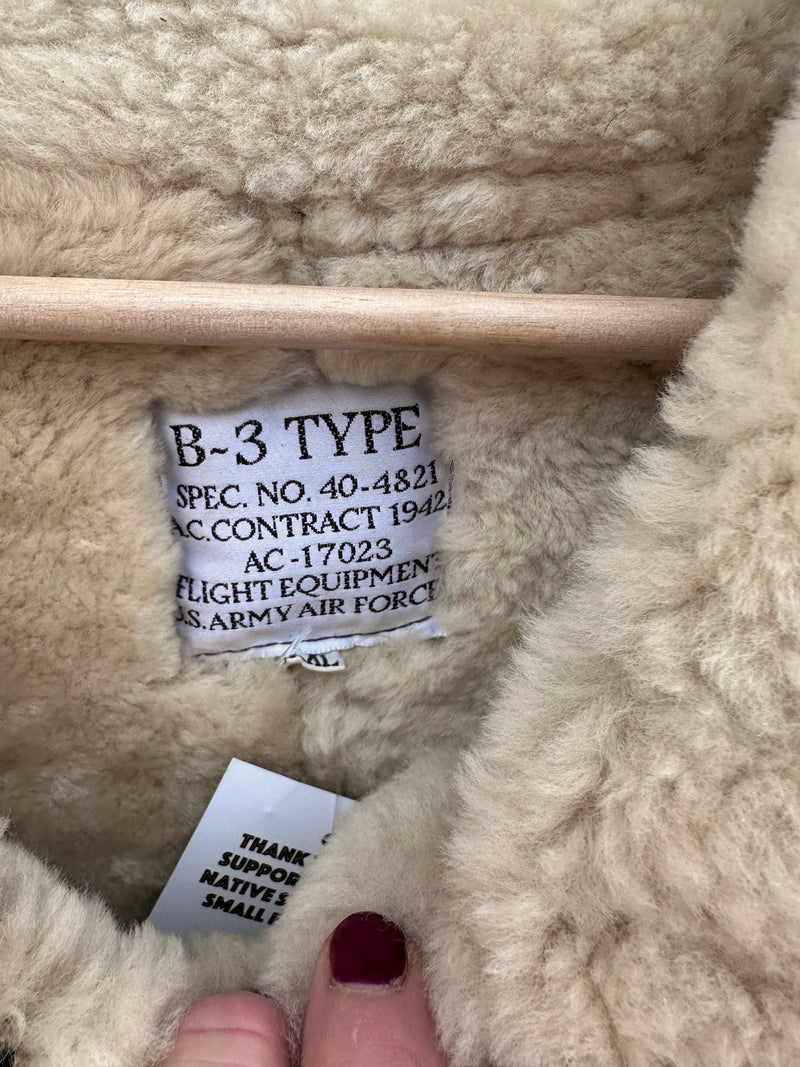 B-3 Type Bomber Jacket - 100% Shearling - Calafate Aviation