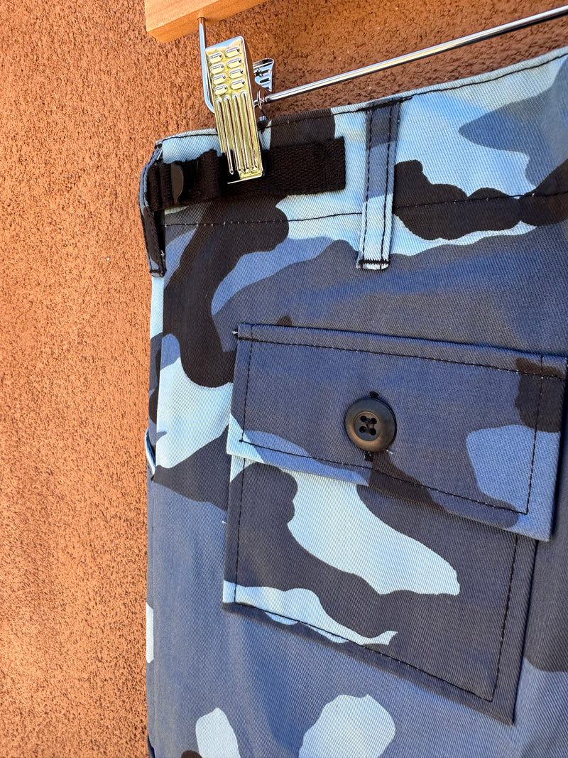 Blue Camo Cargo Pants 25/29 x 26