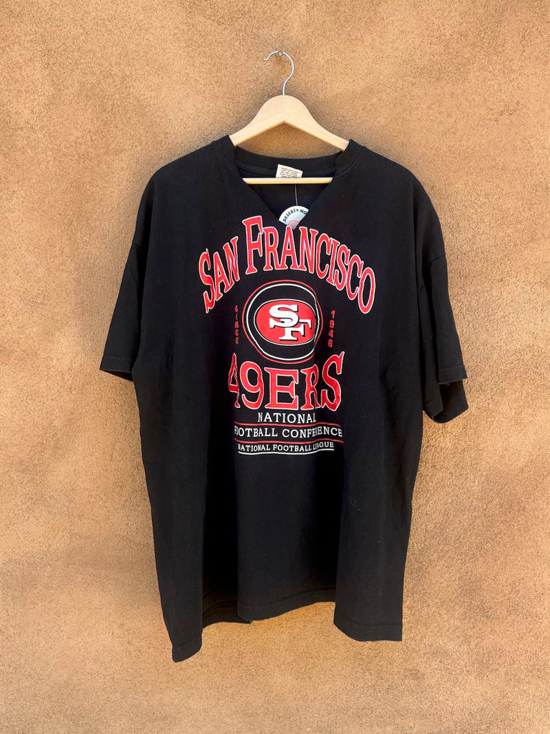 90's San Francisco 49ers Black T-shirt - as is